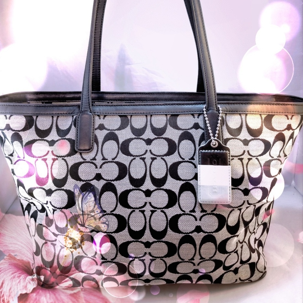 Coach Legacy Weekend Zip Tote #23465 Black